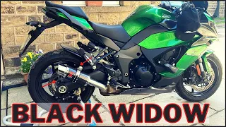 Kawasaki Ninja 1000 sx | Exhaust upgrade | Black Widow 200mm | before and after