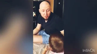 A child doesn't recognize his father without a beard! Pope shaved off his beard)) LOL