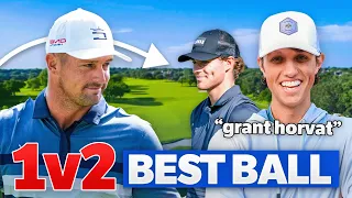 2v1 Best Ball With Grant Horvat and D1 Golfer | Bryson DeChambeau