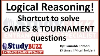 Logical Reasoning: Shortcut to solve Games & Tournament questions in 10 seconds!