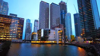 [4K] Canary Wharf London | Evening Walk