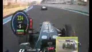 Abu Dhabi GP F1 2011 Onboard - Team Lotus - Heikki Kovalainen vs Kobayashi