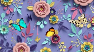 Футаж. Весна.🌸Цветы и бабочки🦋