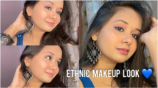 Ethnic Makeup Tutorial 💙 #makeup #ethniclook #muskanjoshi