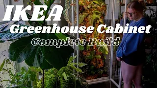 IKEA Greenhouse Cabinet Complete Build | MILSBO Houseplant Cabinet