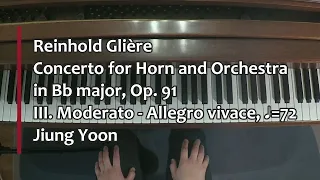 Piano Part- Glière, Horn Concerto, Op. 91, III. Moderato- Allegro vivace (♩=72)