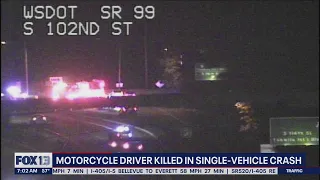 Motorcycle driver killed in single-vehicle crash | FOX 13 Seattle