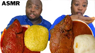 ASMR MUKBANG NIGERIAN FOOD FISH PEPPER SOUP & Fufu Mukbang AFRICAN EATING SHOW | MUKBANG COMEDY