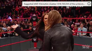 Stephanie McMahon Slap To Ronda Rousey(Slow Motion) Elimination Chamber 2018