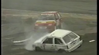 British Rallycross Grand Prix 1991 Vauxhall Nova Championship Final Mark Rennison.