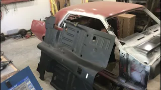 67 Mustang floor pan installation