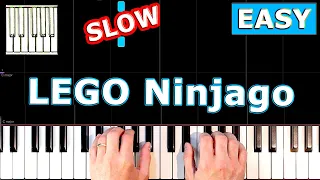 LEGO Ninjago theme song - The Fold - The Weekend Whip - SLOW Piano Tutorial EASY