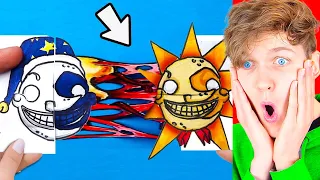 CRAZIEST SUNDROP & MOONDROP FNAF SECURITY BREACH ART VIDEOS EVER!? (LANKYBOX REACTION!)