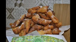 Хворост на кефире/Рецепт БЕЗ замеса теста РУКАМИ