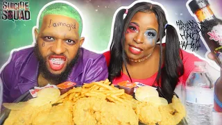 2X SPICY POPEYES CHICKEN WITH HARLEQUIN & THE JOKER