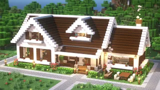 Minecraft: How To Build a Suburban House Tutorial(#6) | 마인크래프트 건축, 집 짓기, 인테리어