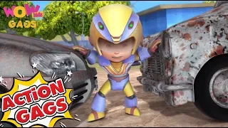 Vir The Robot Boy In Hindi | Action Gags - 01 | Cartoons for Kids | Part 01 | Wow Kidz Gags