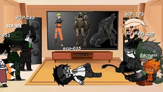 Gacha Club Reaction[SCPs React To:Naruto Rap + Doom Vs Godzilla + Doom Vs Davoth] [🇸🇦+🇺🇸]