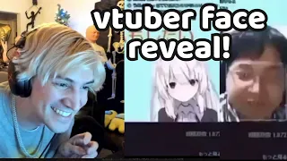 xQc reacts to a vTubers Face Reveal! - Stream Highlights