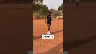 Andre Onana playing pickup football inCameroon after being sent home from the World Cup 🇨🇲