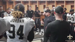 Exclusive: Watch the Saints locker room celebration after Monday Night Football