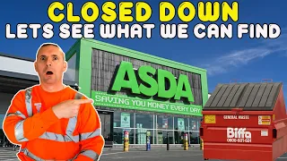 DUMPSTER DIVING JACKPOT ASDA CLOSED DOWN LETS SEE WHAT WE CAN FIND,