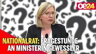 Nationalrat: Fragestunde an Ministerin Gewessler