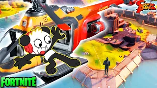 Fortnite Helicopter Ride ESCAPE SHADOW HENCHMAN! Let’s Play with Combo Panda