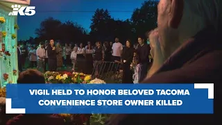 Vigil held to honor beloved Tacoma convenience store owner who was shot, killed