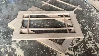 How To Build Kitchen Cabinet Doors Extremely Fast And Simple - Amazing Woodworking Skills