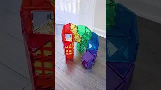 Recreating Rainbow Road With Connetix Magnetic Tiles @pandamommyteacher