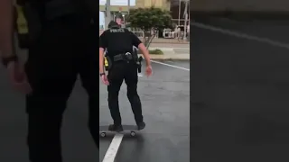 Cute police officer skating so smoothly #shorts