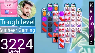 Candy crush saga level 3224 । Tough level । No boosters । Candy crush 3224 help । Sudheer Gaming