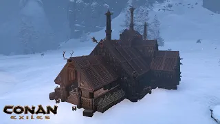 HOW TO BUILD A VIKING LONGHOUSE [SPEED BUILD] - CONAN EXILES