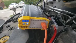 2000 watt Inverter on Truck Battery Running 1000 watt Microwave via Jumper Cables