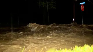 Flash flooding traps drivers, washes away roads in central Mass.