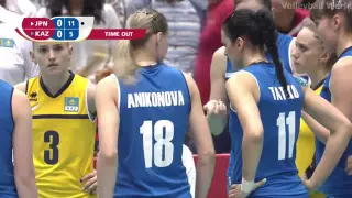 Japan vs Kazakhstan   2016 Volleyball Womens World Olympic Qualification Full