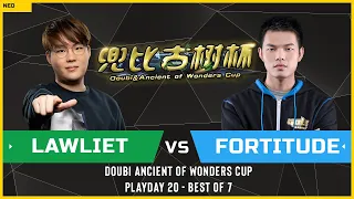 WC3 - Doubi Ancient of Wonders Cup - Playday 20: [NE] LawLiet vs Fortitude [HU]
