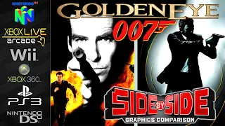 007 Goldeneye & Reloaded | Graphics Comparison | N64, XBLA, Wii, NDS, Xbox 360, PS3 | Side by Side