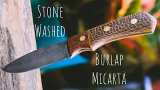 Knife Making: EDC Fixed Blade Knife with Burlap Micarta scales