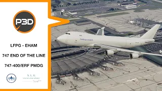 [P3Dv5.3 HF2] PMDG 747-400/ERF (LFPG-EHAM) | ✔️ SPOTLIGHT FREIGHT OPS | 🔴 Live Youtube