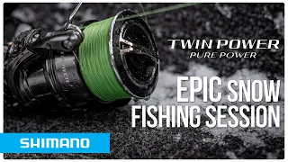 Epic snow fishing session with the NEW Shimano TWIN POWER reel