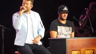 Luke Bryan, Brett Eldridge, Brett Young Night Moves, Thinking out Loud & Lets get it on 3-10-17 NC