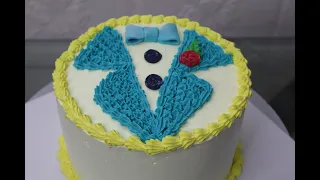 Semi Fondant Father`s Day Cake