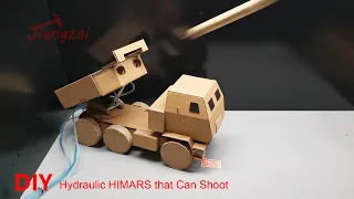 How to Make a Hydraulic HIMARS Rocket Launcher that can Fire with Cardboard | DIY Cardboard  Project