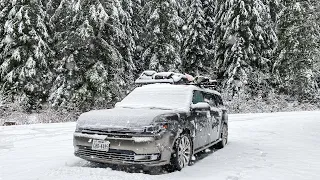 SNOW CAMPING IN A CAR! | Winter Camping in Mountains