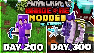 I Survived 300 Days of Hardcore MODDED Minecraft. Here's What Happened...