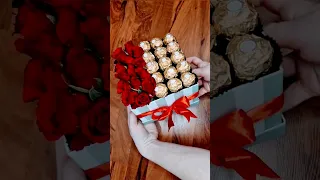 FLOWER BOX WITH ROSES🌹🍫 | DIY | Kako napraviti poklon kutiju sa ružama? 😍 #flowers #gift #diy #rose