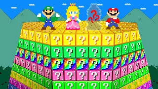 Super Mario Bros. vs Peach but there are Too Many Custom Question Blocks | MARIO HP 1