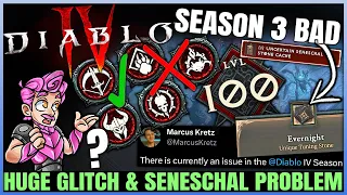 Diablo 4 - WARNING: BIG Problems, Everyone HATES Season 3, Seneschal Class Power Issues & More!